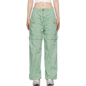 Levi's Womens Green Zip-Off Convertible Wide Leg Cotton Cargo Pants Size 30 NWT